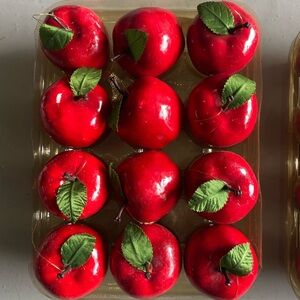 Red Apple ornaments  set of 40